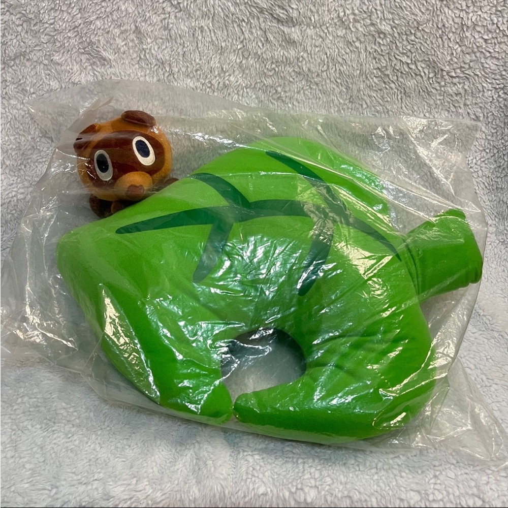 NIB Animal Crossing Leaf Tommy Plush Cushion Ichiban Kuji A Prize from Japan
